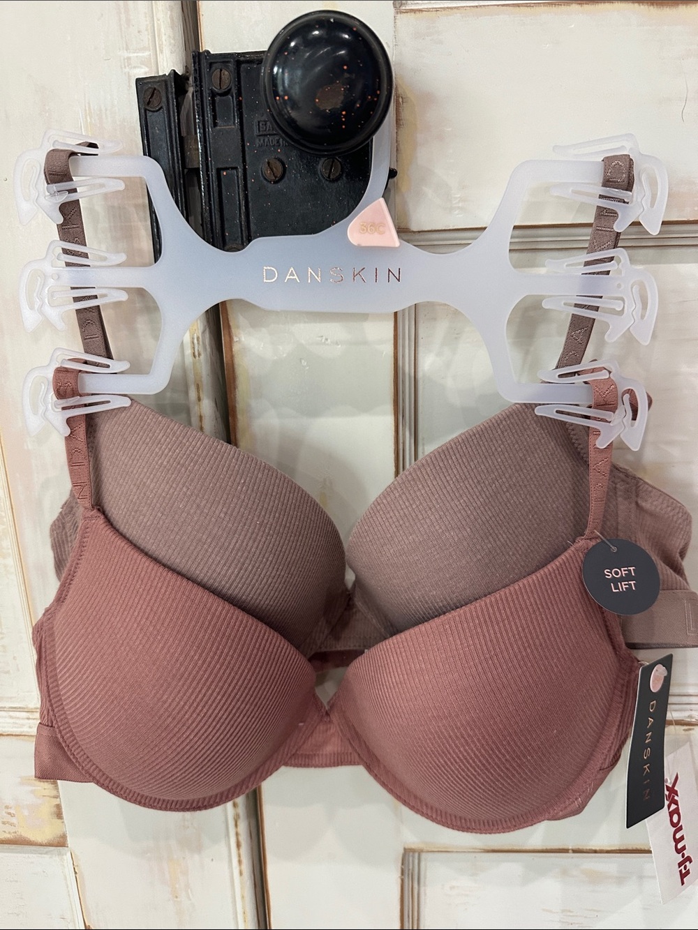 Danskin Ribbed Underwire Bra - Mauve Pink